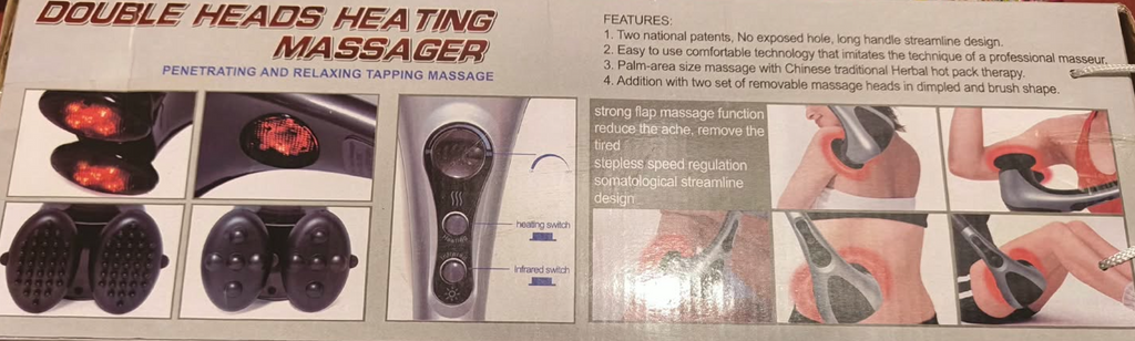 Double Heads Heating Massager