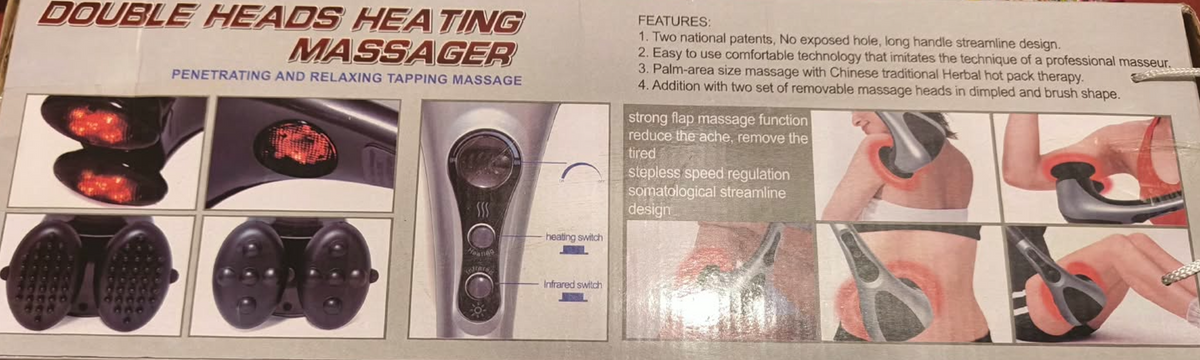 Double Heads Heating Massager