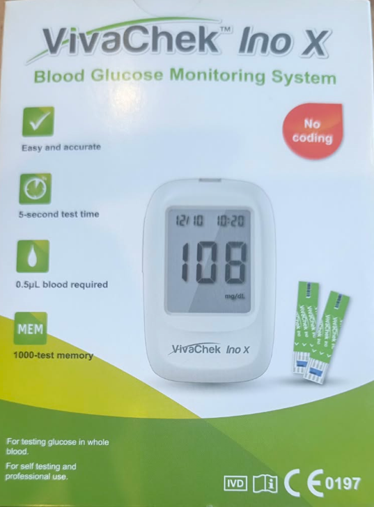 VivaChek Ino X Blood Glucose Monitoring System — Home Testing Meter