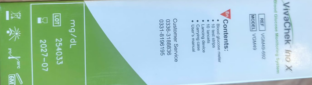 VivaChek Ino X Blood Glucose Monitoring System — Home Testing Meter